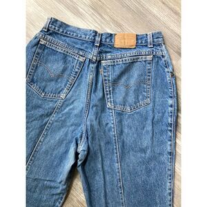 Vintage Levis 80s Made in USA Zipper Ankle Paneled Center Seam Mom Jeans 30x29